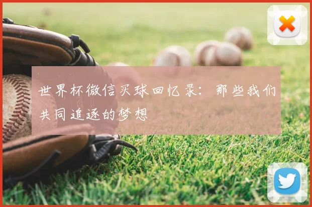 世界杯微信买球回忆录：那些我们共同追逐的梦想